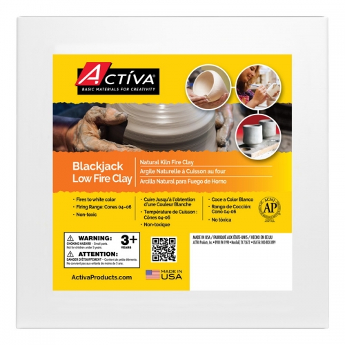 Blackjack Low Fire Clay™ Natural Pottery Clay, 20 lb (9.07 kg)